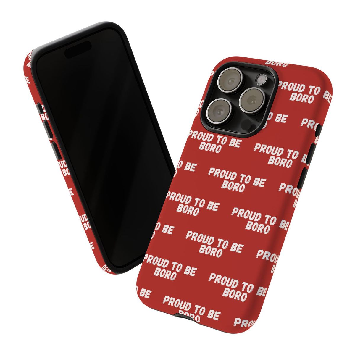"PROUD TO BE BORO" Phone Case — Red Pattern Tough Case