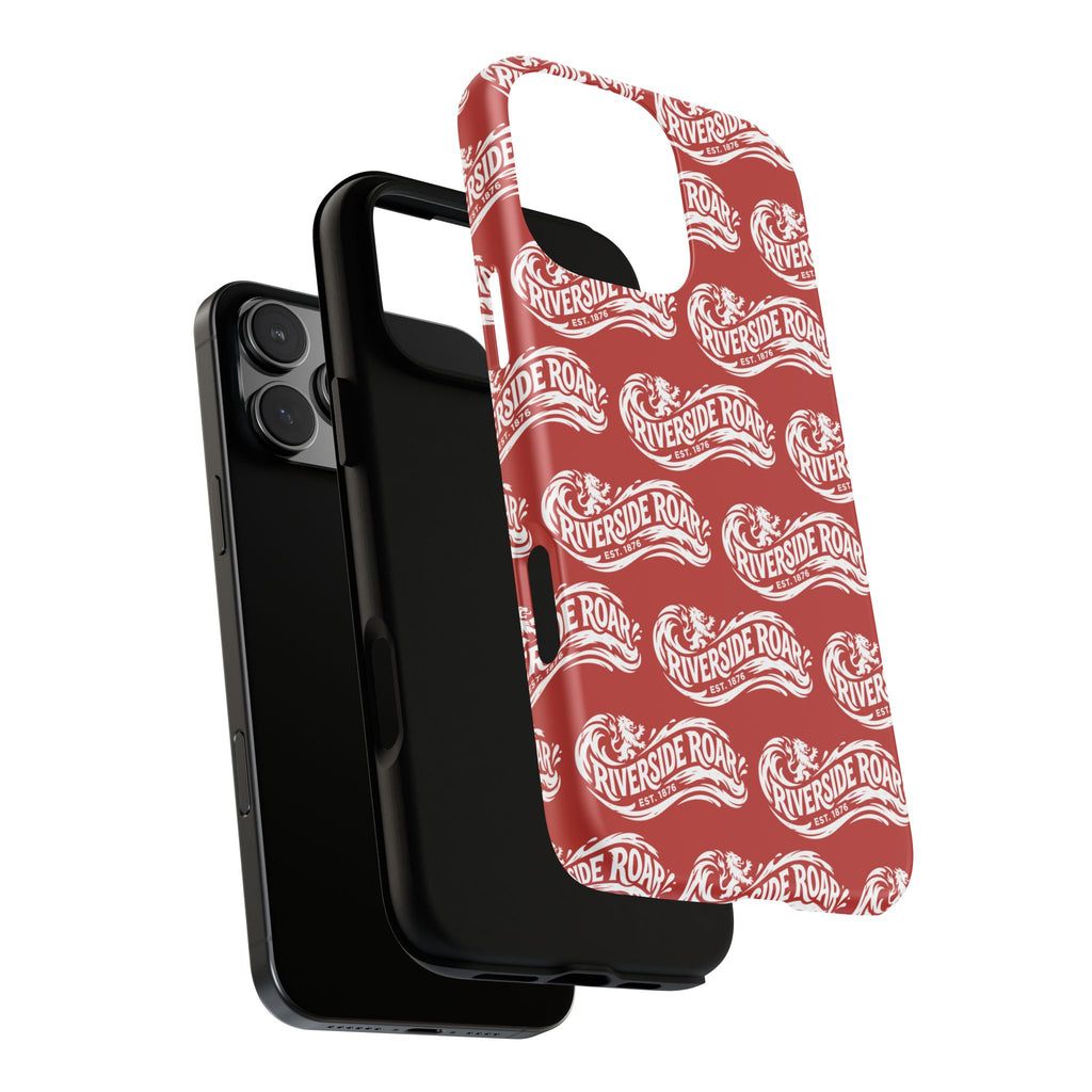 Riverside Roar Patterned Tough Case (White on Red) iPhone & Samsung