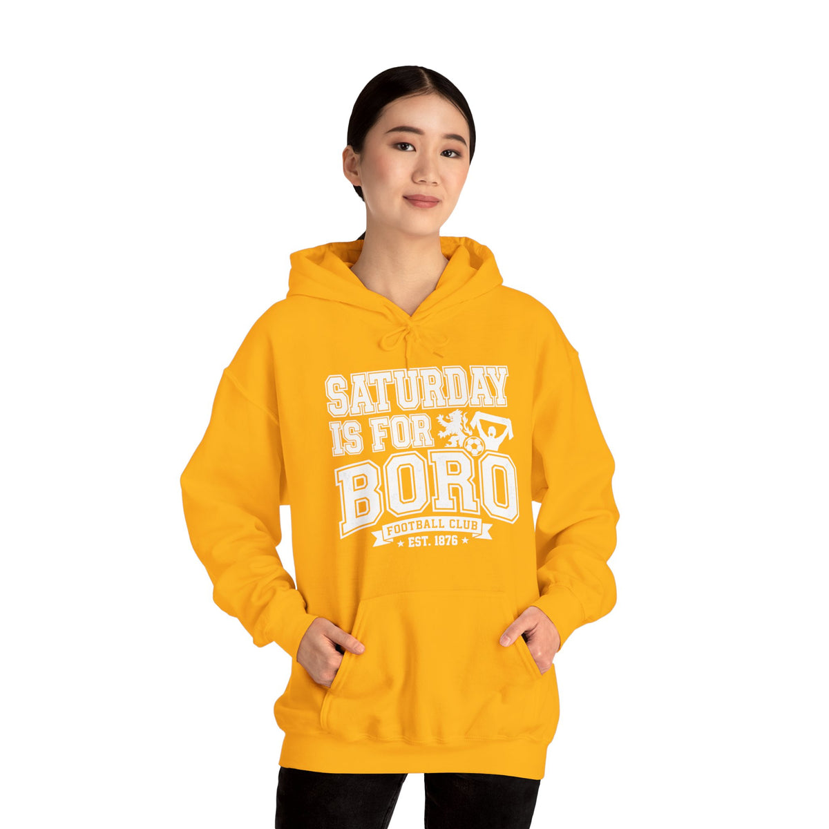 Saturday Is For Boro Hoodie — Football Fan Crewneck Pullover