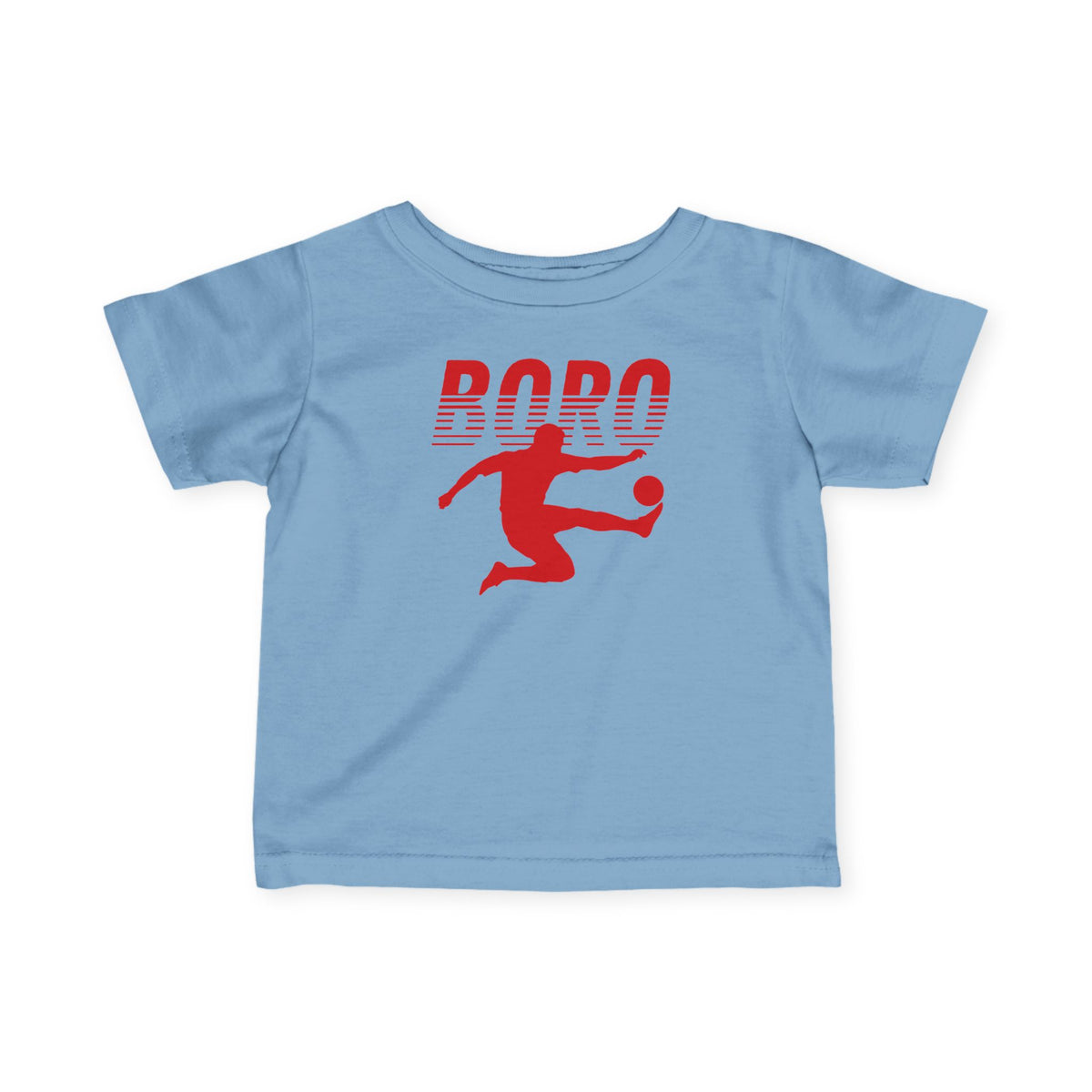 Infant Soccer Tee – 'Boro' Red Kicker Jersey for Baby