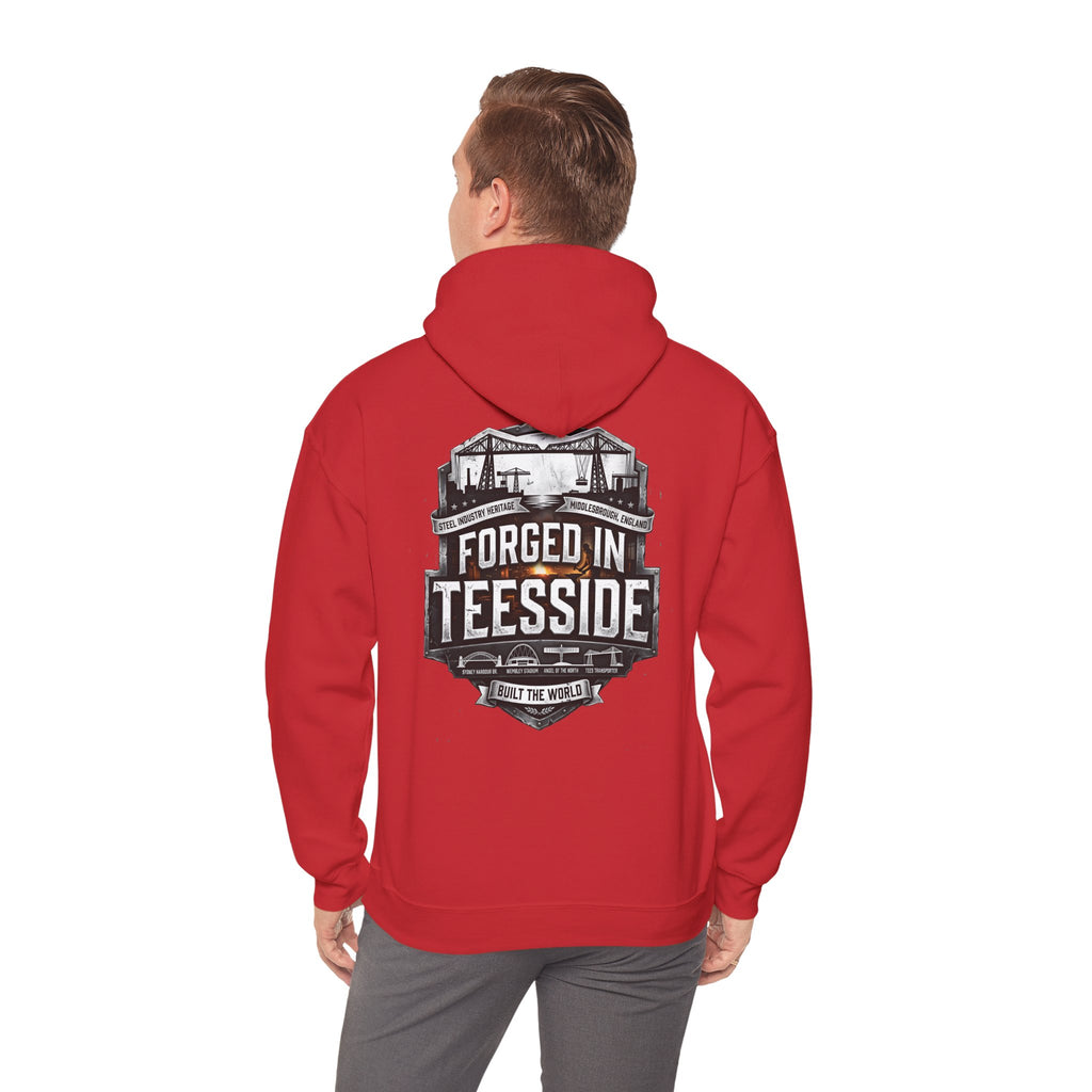 Forged in Teesside Hoodie — Industrial Teesside Pride Sweatshirt 'back print'