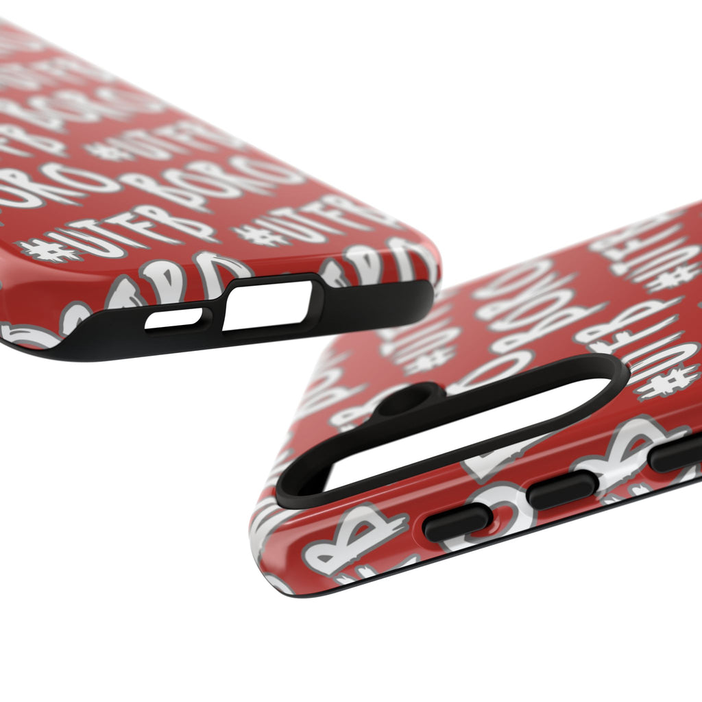 Phone Case — Red #UTFB BORO Pattern Protective Case