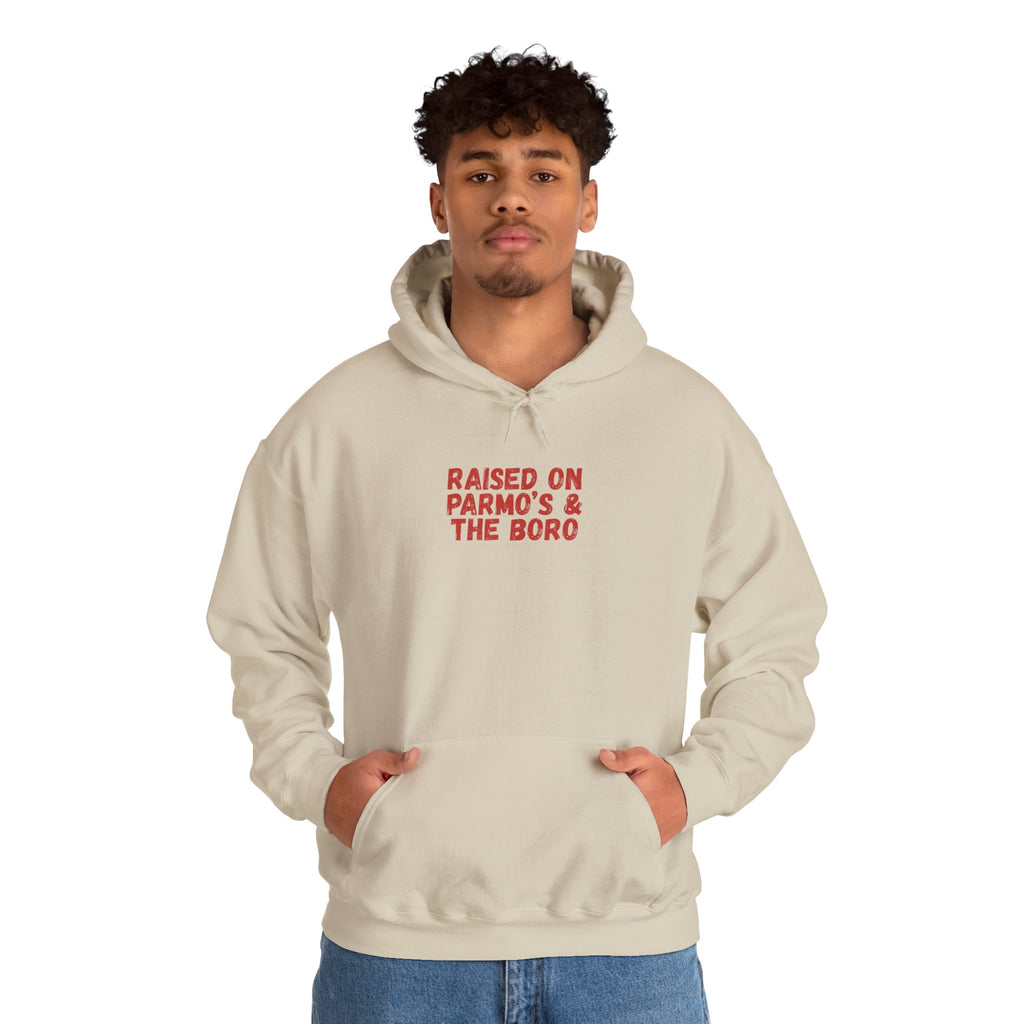 Raised on Parmo’s & The Boro Hoodie — #UTB BORO STYLE 'front print only'