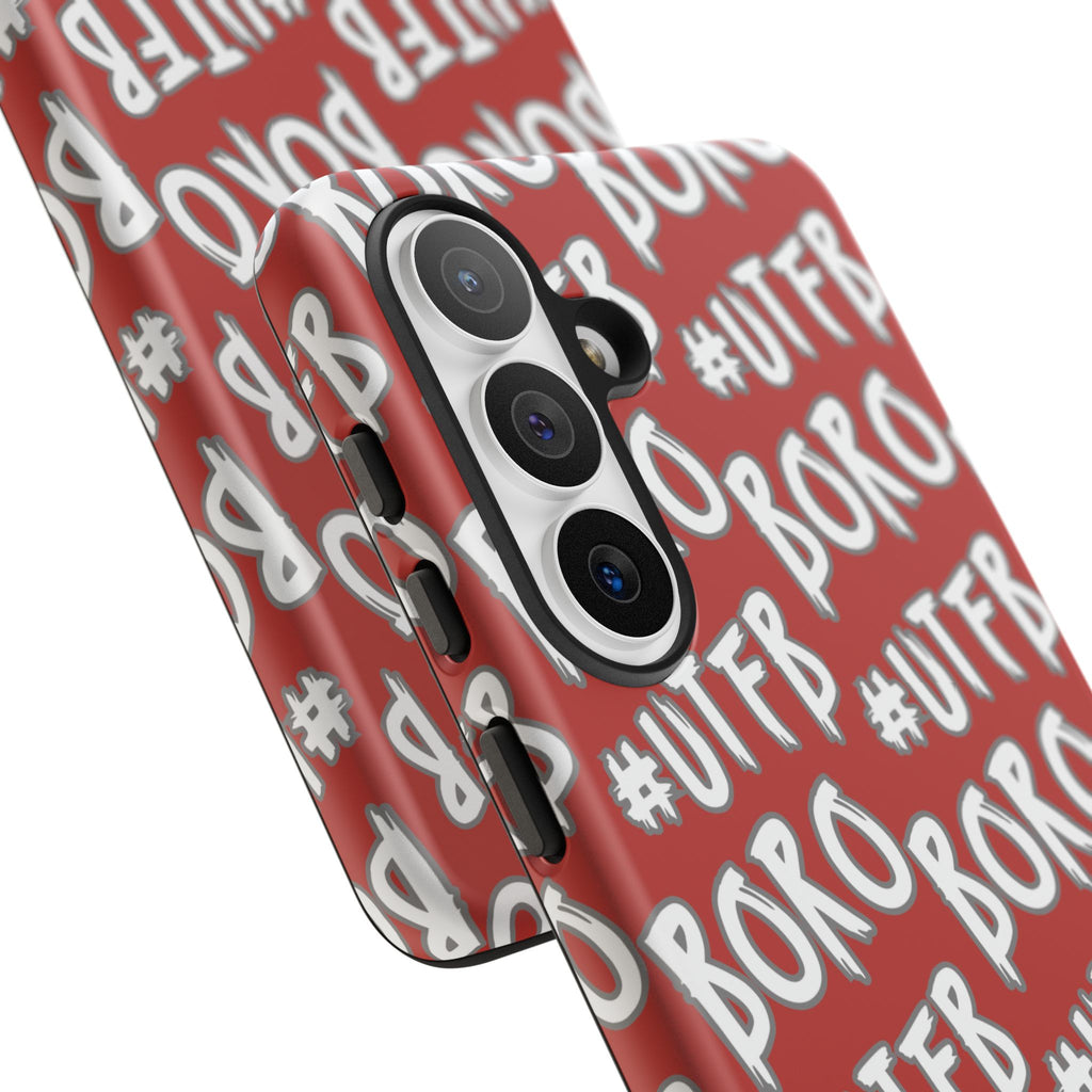 Phone Case — Red #UTFB BORO Pattern Protective Case