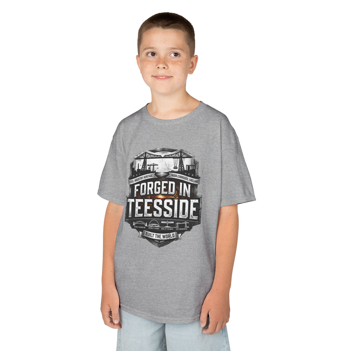 Kids Tee — "Forged in Teesside" BORO Industrial Shirt