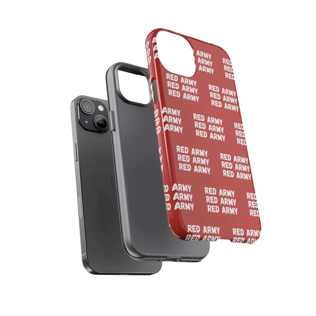 "RED ARMY RED ARMY RED ARMY" Phone Case — Red Pattern Tough Case