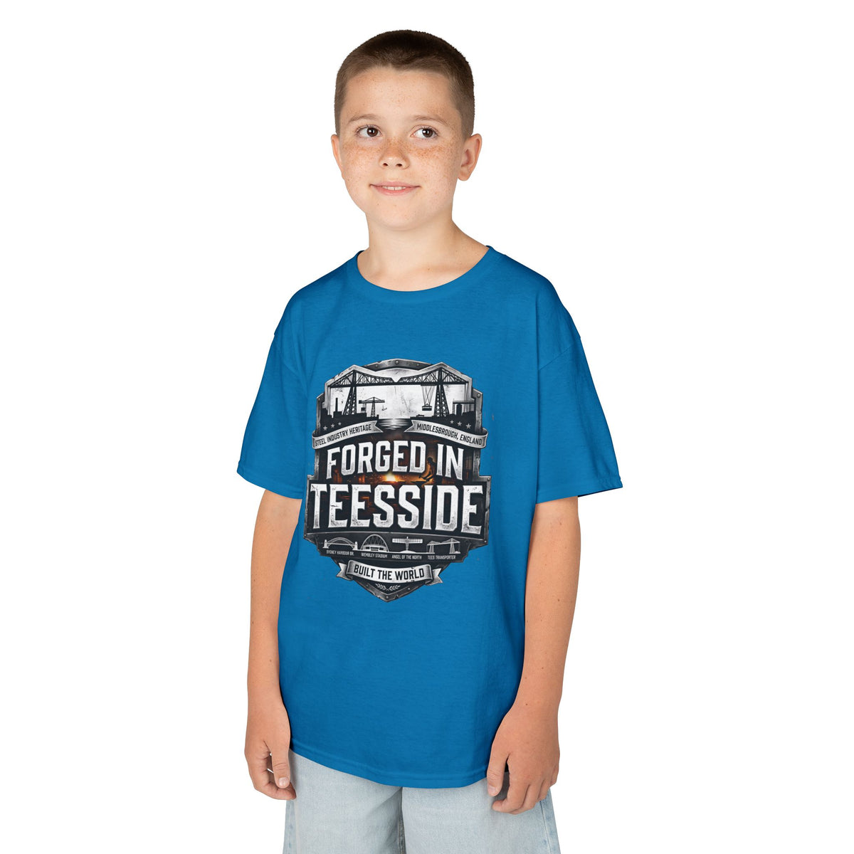 Kids Tee — "Forged in Teesside" BORO Industrial Shirt