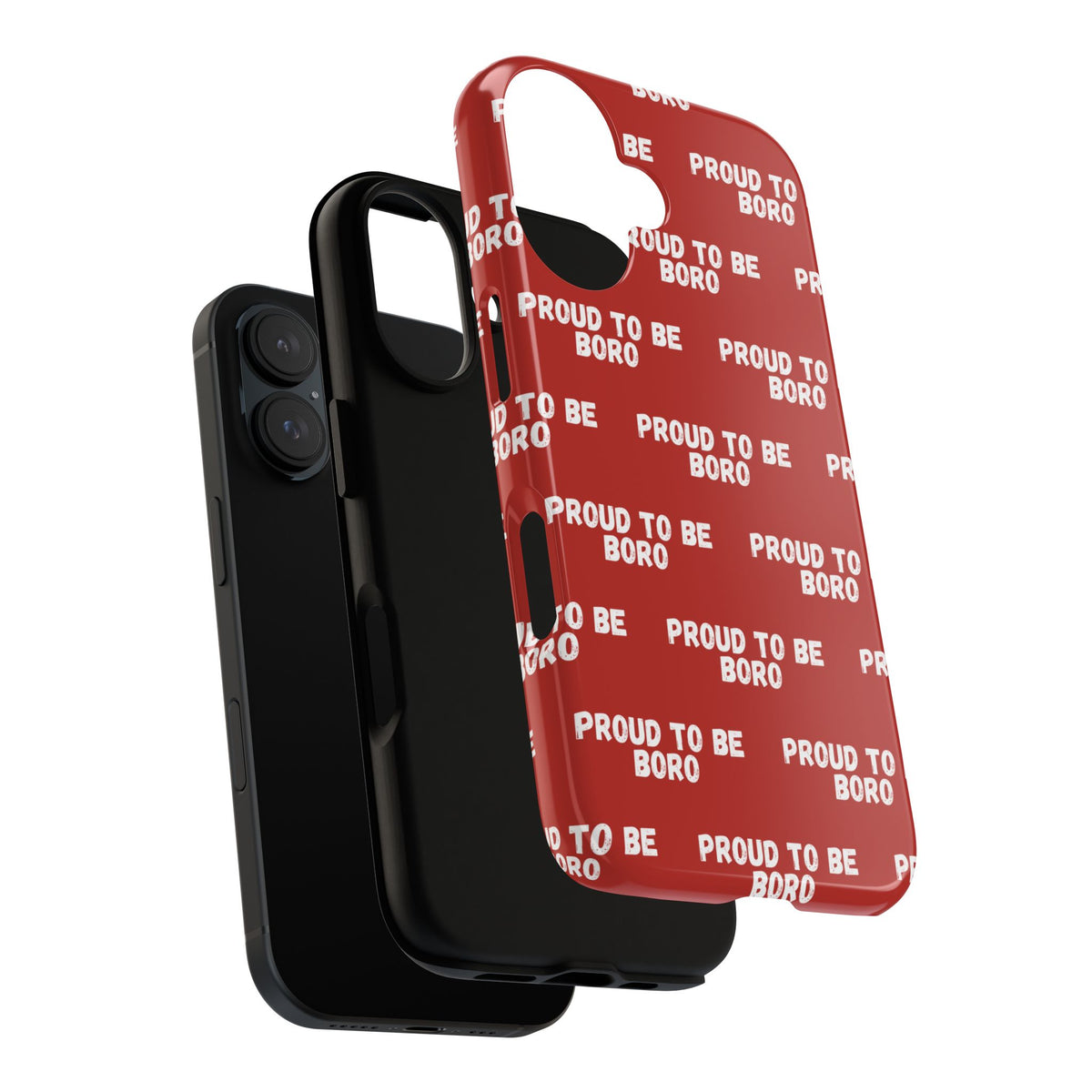 "PROUD TO BE BORO" Phone Case — Red Pattern Tough Case