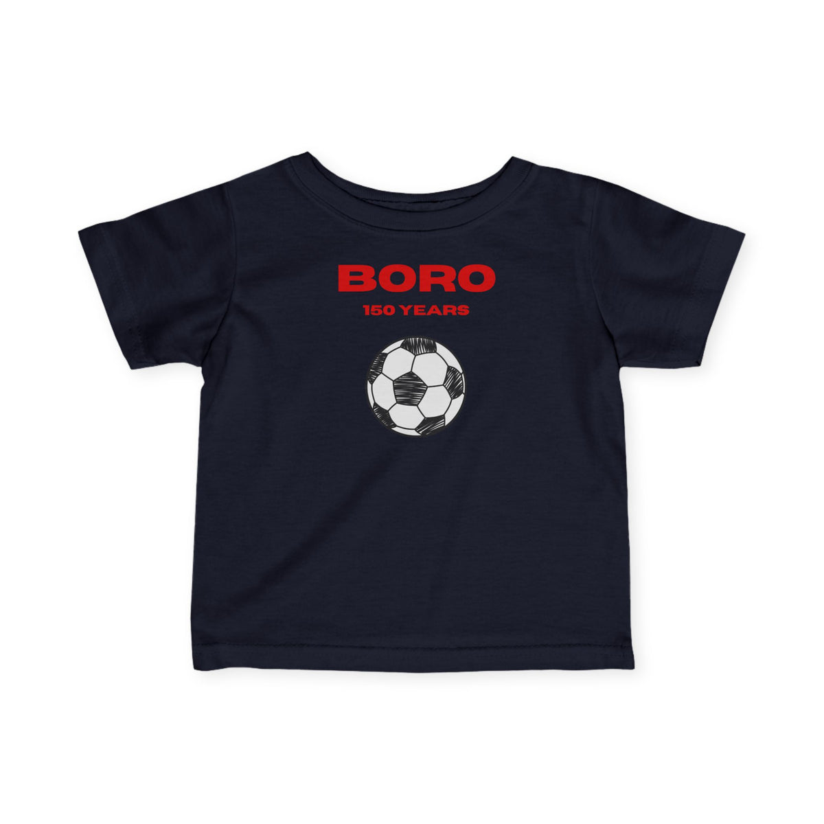Infant Soccer Tee "BORO 150 Years" – Baby Football Jersey
