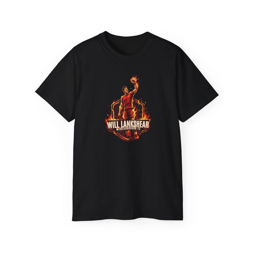 Adult T-Shirt — "Will Lankshear" On Fire Tee Boro, Middlesbroughfc
