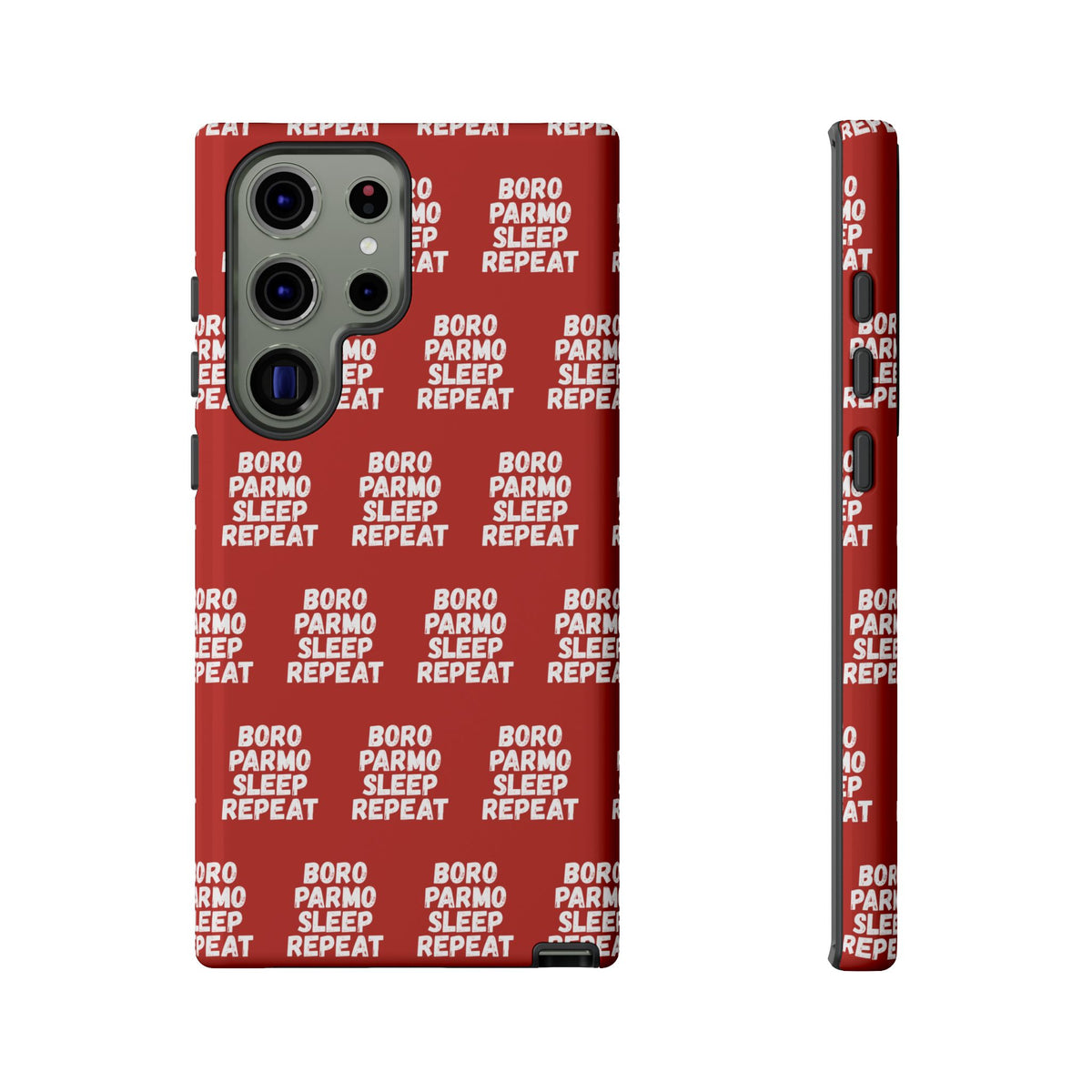"BORO PARMO SLEEP REPEAT" Phone Case — Red Pattern Tough Case