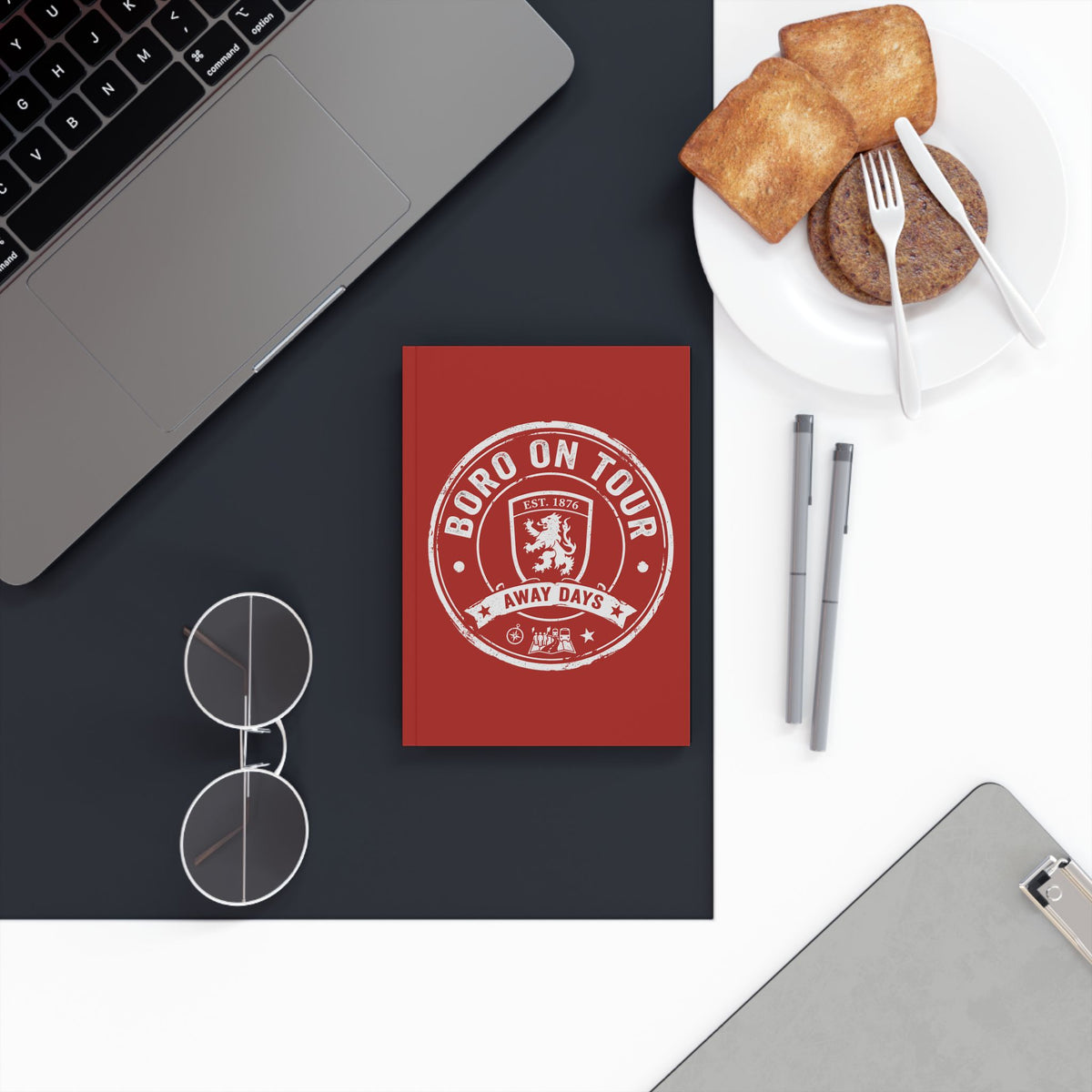 Boro On Tour Hardback Journal — 'Away Days' Travel Notebook for Middlesbrough Fans