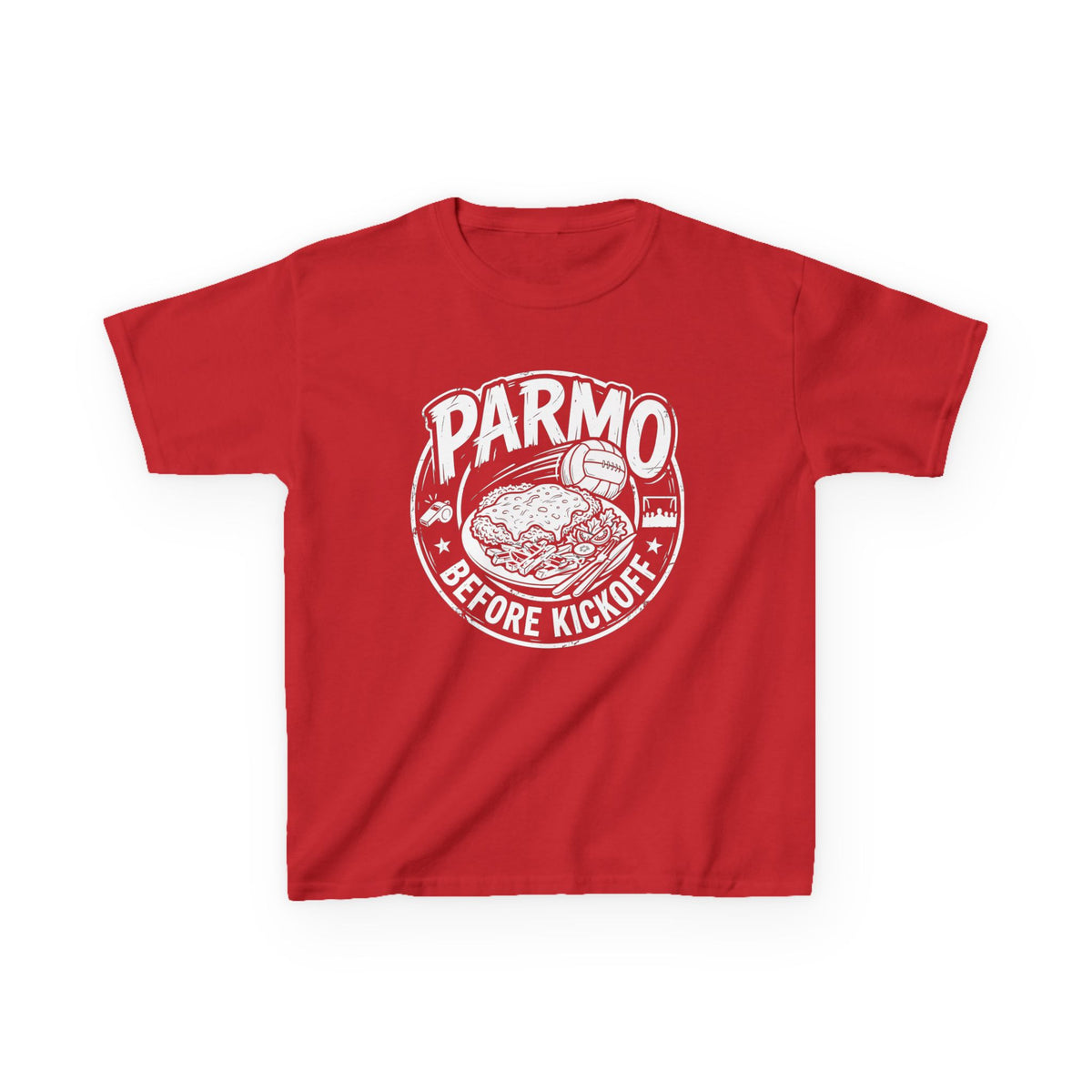Kids T-Shirt – "Parmo Before Kickoff" Middlesbroughfc Football& Parmo Graphic Tee