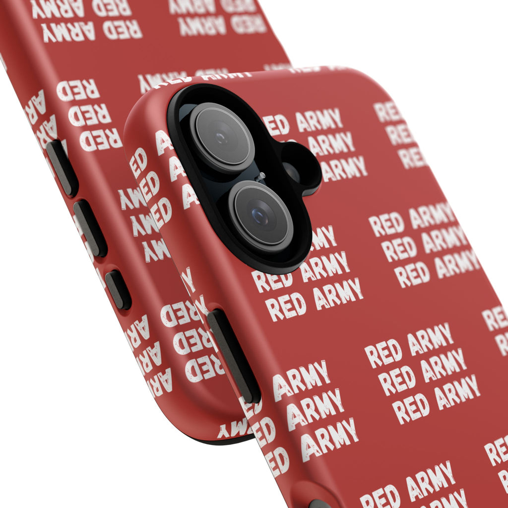 "RED ARMY RED ARMY RED ARMY" Phone Case — Red Pattern Tough Case