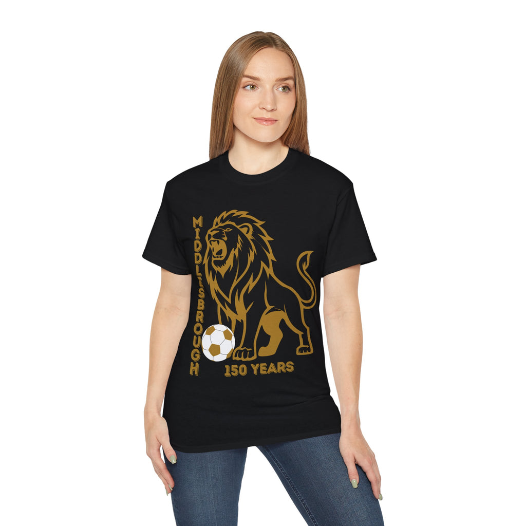 GOLD Middlesbrough 150 Years Lion Football T-Shirt