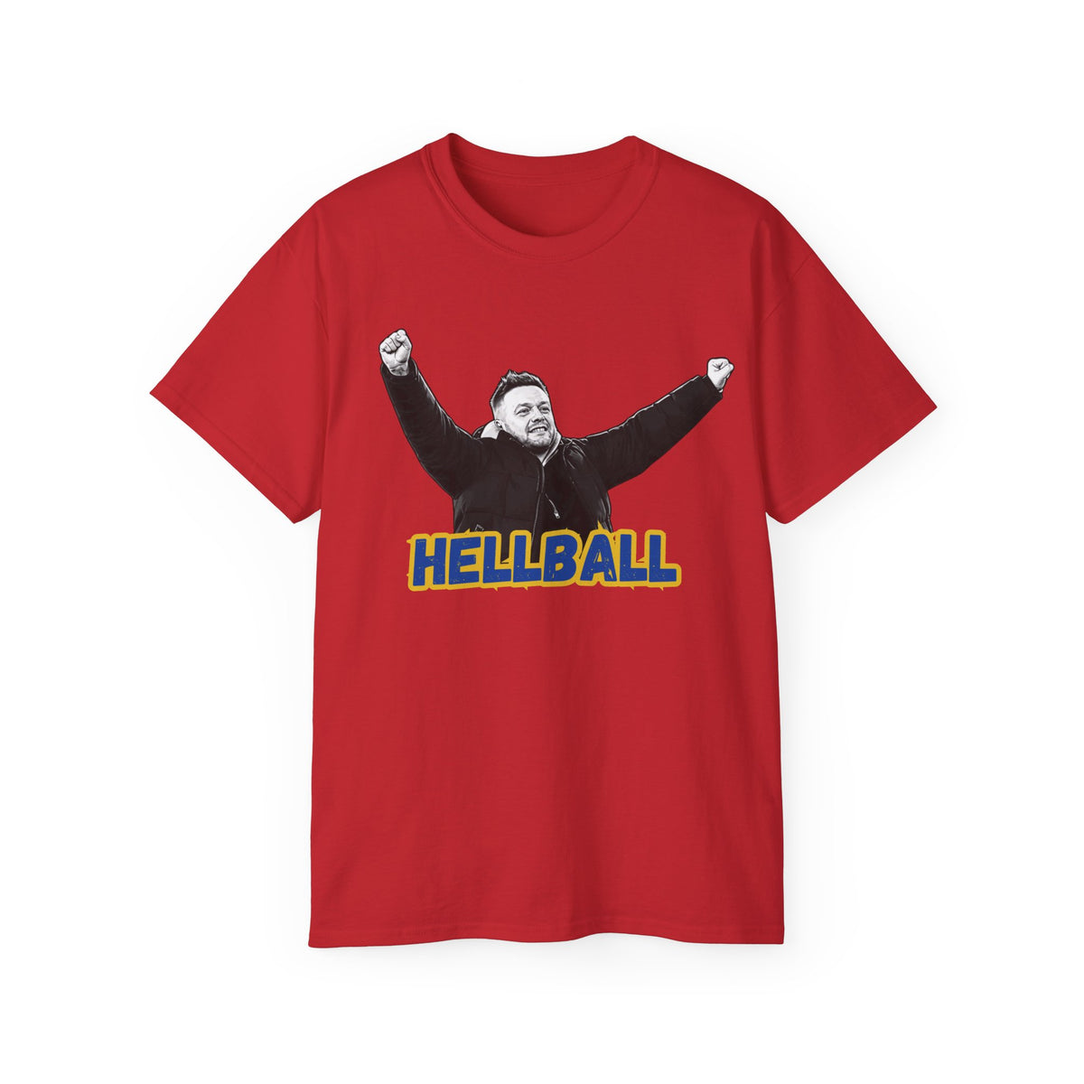 Hellball T‑Shirt — Retro Gaffer Graphic Tee, in Kim we trust