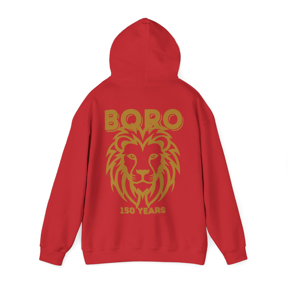 BORO GOLD Lion Crest Hoodie — Boro 150 Years Anniversary Hooded Sweatshirt 'back print only'