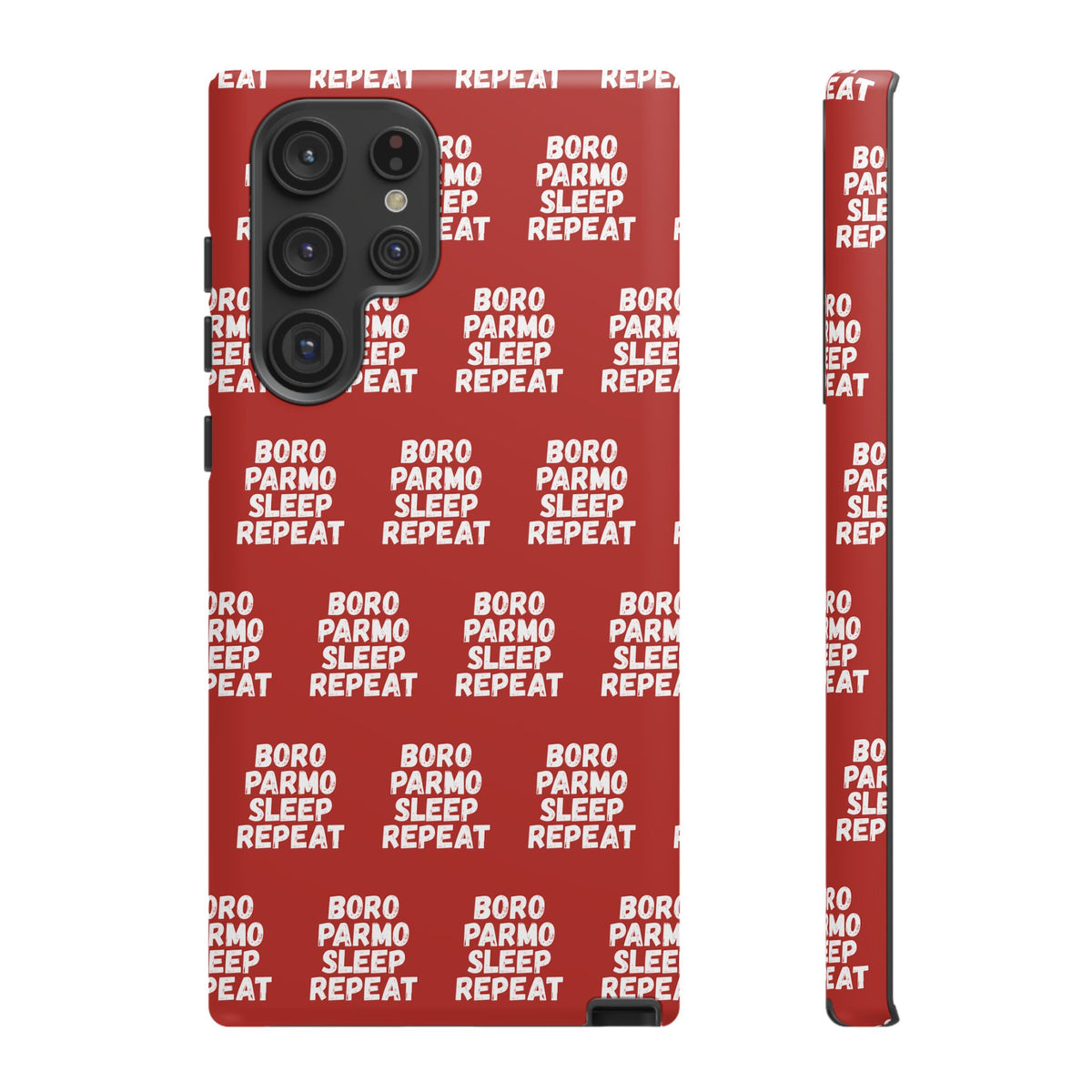 "BORO PARMO SLEEP REPEAT" Phone Case — Red Pattern Tough Case