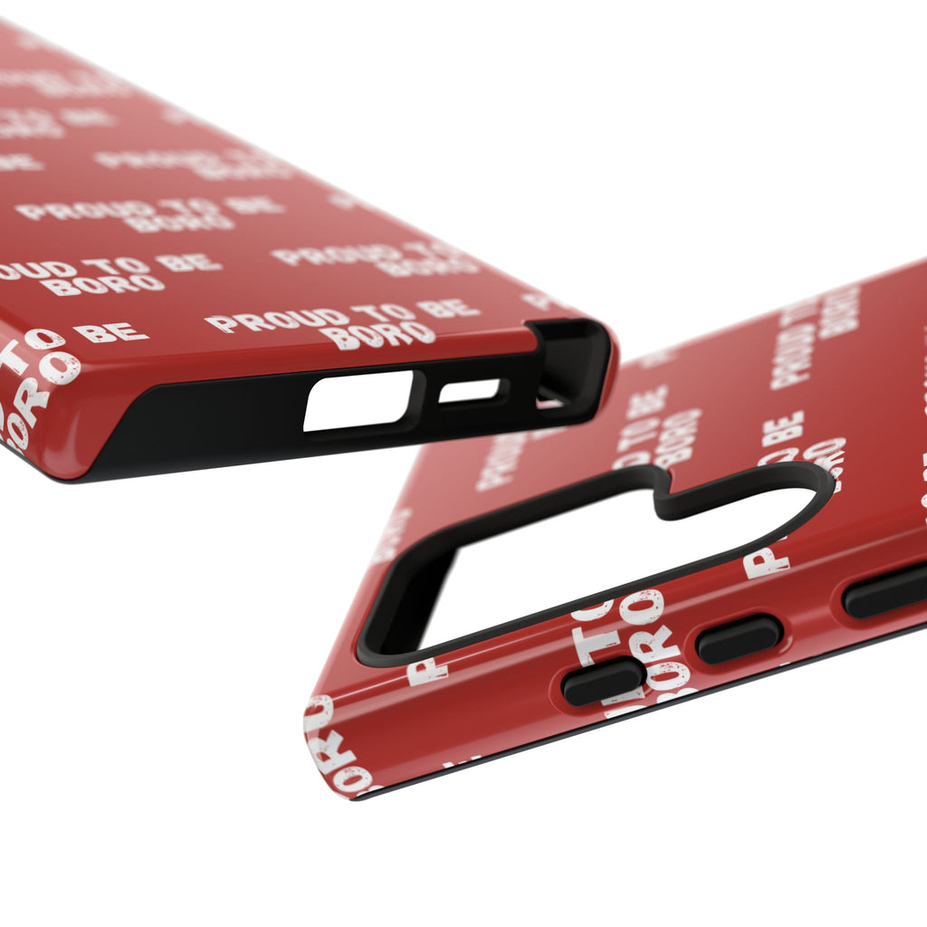 "PROUD TO BE BORO" Phone Case — Red Pattern Tough Case