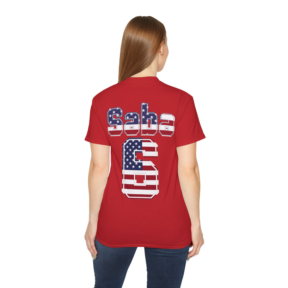 Sabastian Berhalter Number 6 USA Flag Shirt for the BORO 'back print only'
