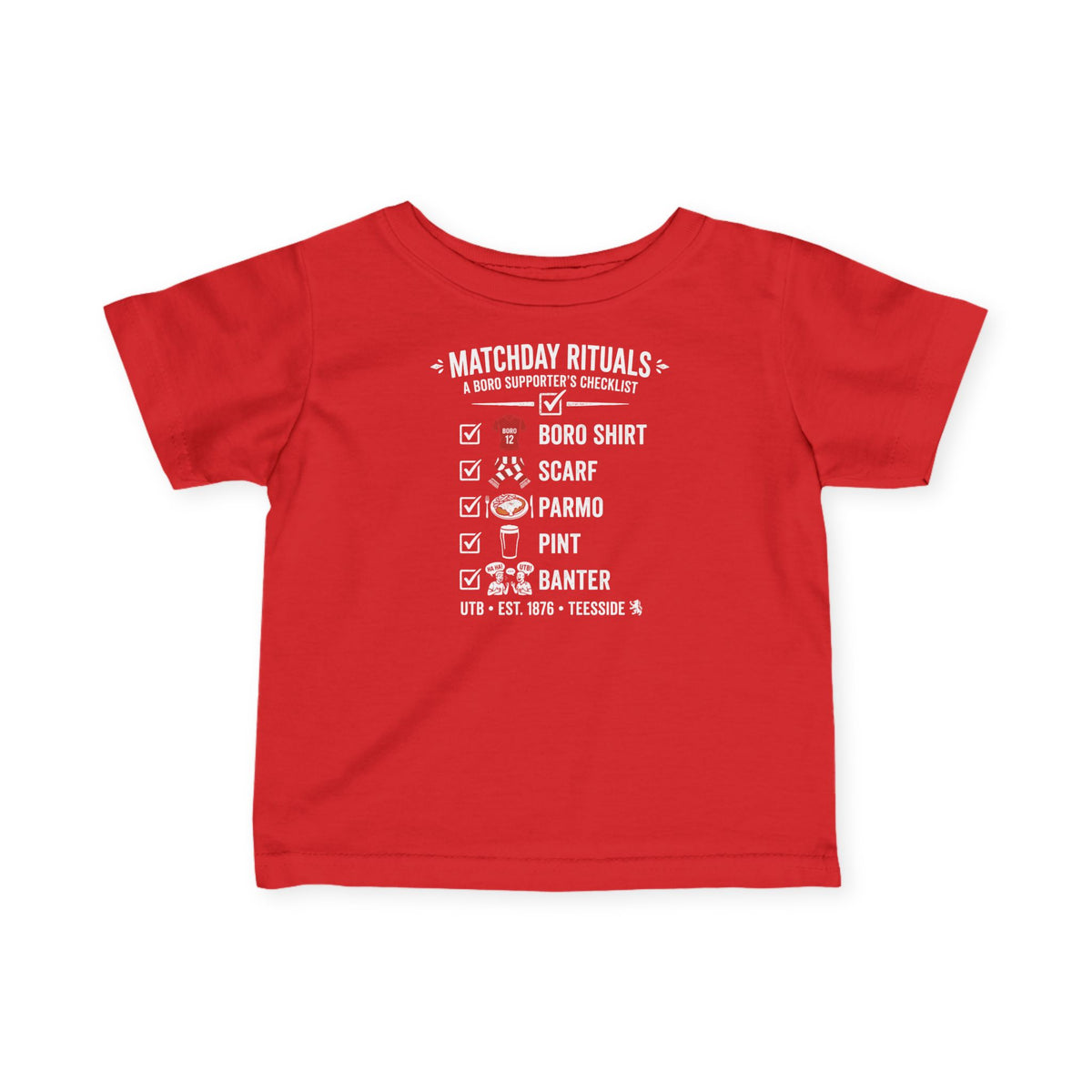 Infant Tee - Boro "Matchday Rituals" Football Baby Shirt
