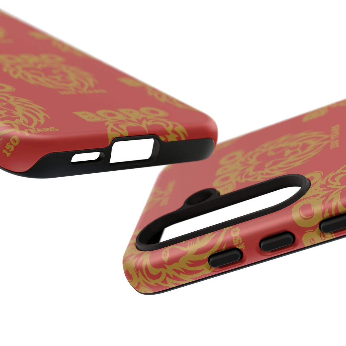 BORO Gold on red Lion Head Phone Case — Red 150 years Pattern Protective Case