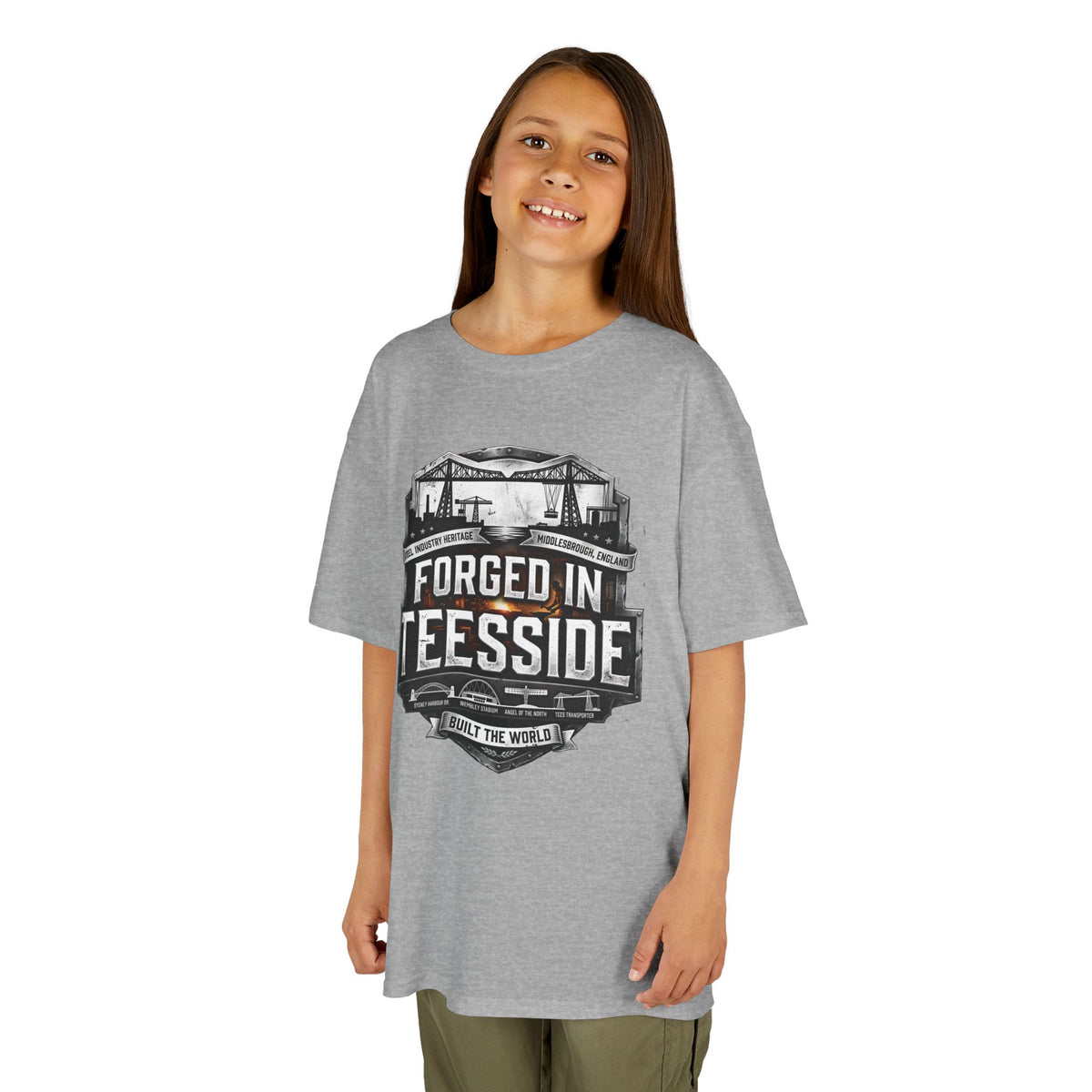 Kids Tee — "Forged in Teesside" BORO Industrial Shirt