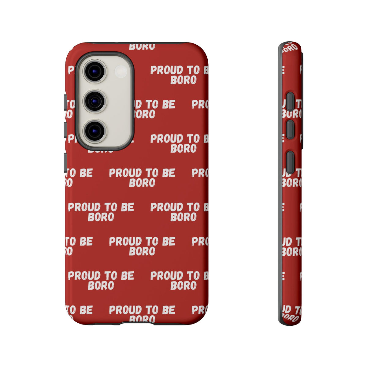 "PROUD TO BE BORO" Phone Case — Red Pattern Tough Case
