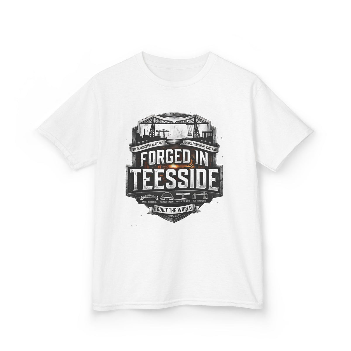 Kids Tee — "Forged in Teesside" BORO Industrial Shirt