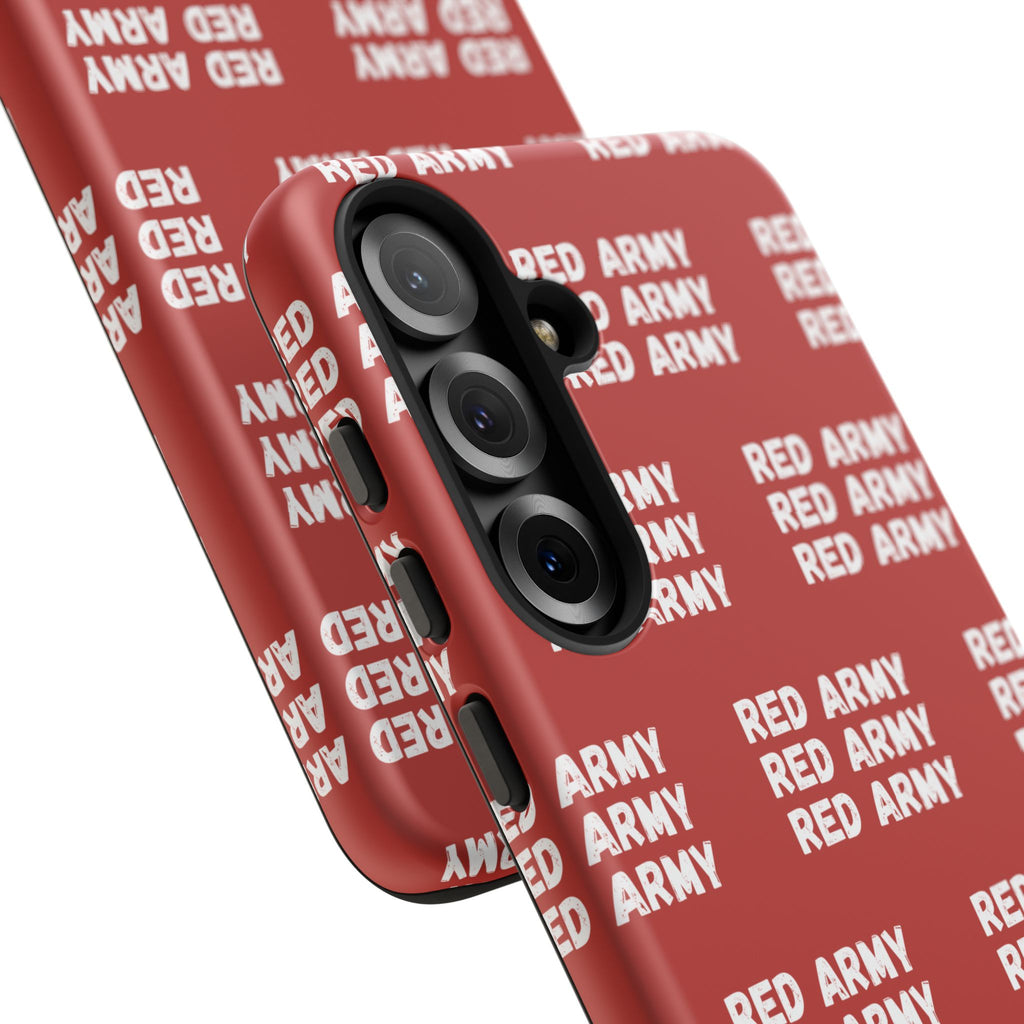"RED ARMY RED ARMY RED ARMY" Phone Case — Red Pattern Tough Case