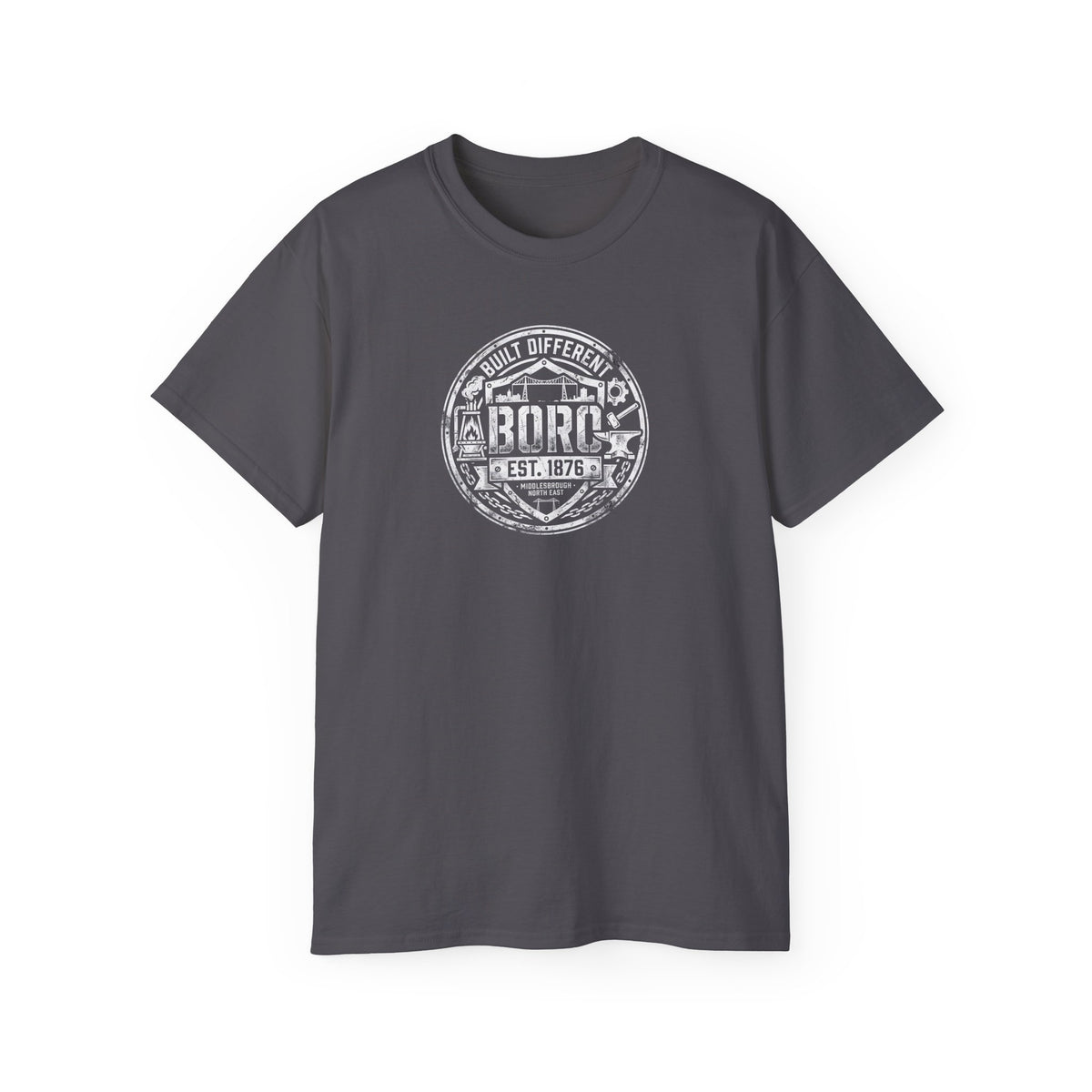 Boro Built Different Emblem T-Shirt — 'BORO Est. 1976' Boro Logo Tee
