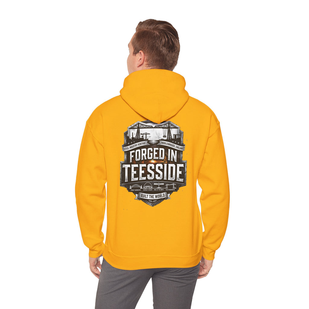 Forged in Teesside Hoodie — Industrial Teesside Pride Sweatshirt 'back print'