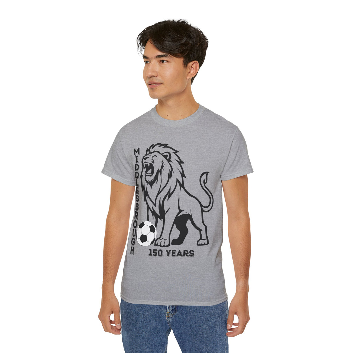 Black/Red Middlesbrough 150 Years Lion Football T-Shirt