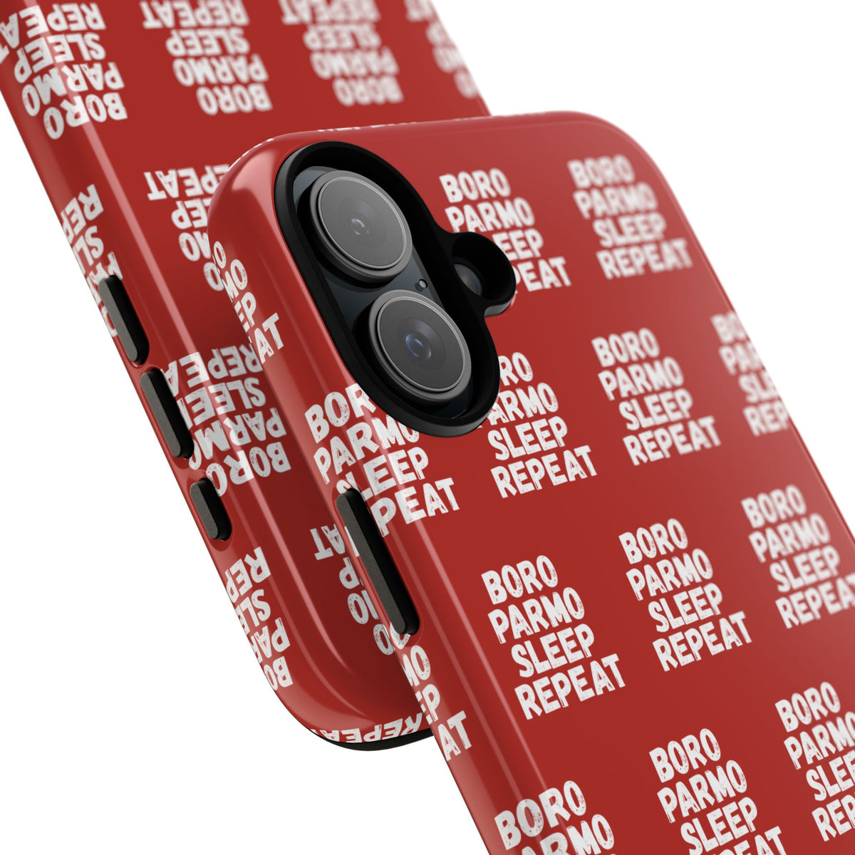 "BORO PARMO SLEEP REPEAT" Phone Case — Red Pattern Tough Case