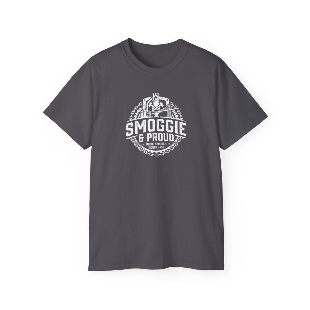 Smoggie & Proud T‑Shirt — Teesside Pride Tee chest graphic