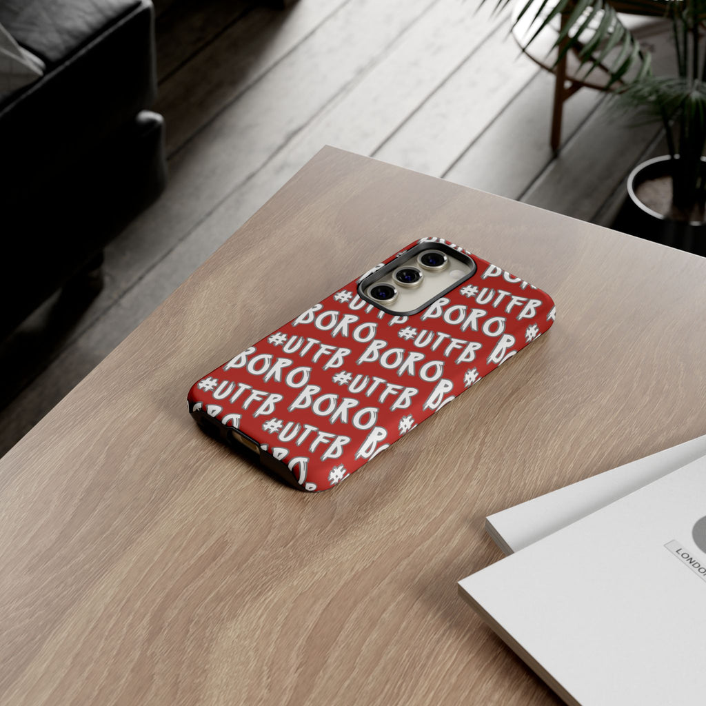 Phone Case — Red #UTFB BORO Pattern Protective Case