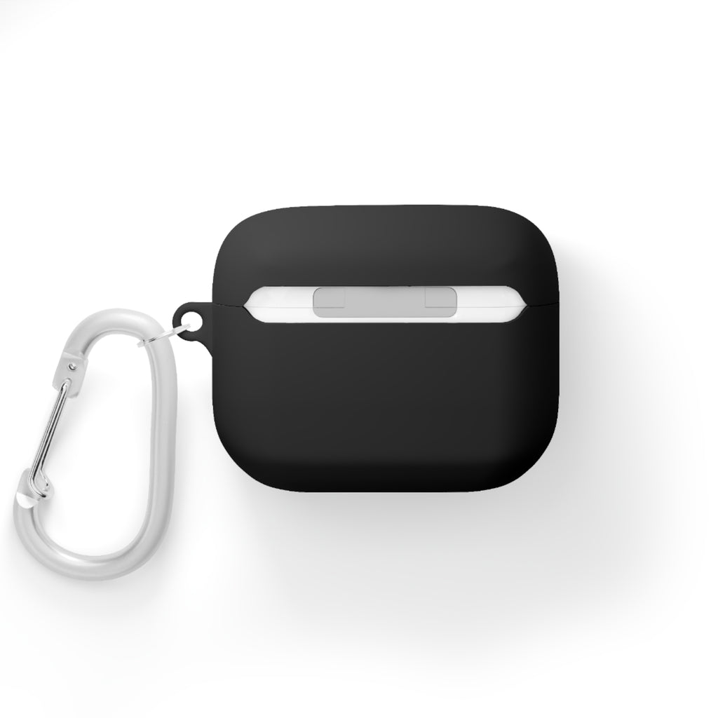 BORO Collegiate AirPods Case Cover — Black Silicone with Carabiner