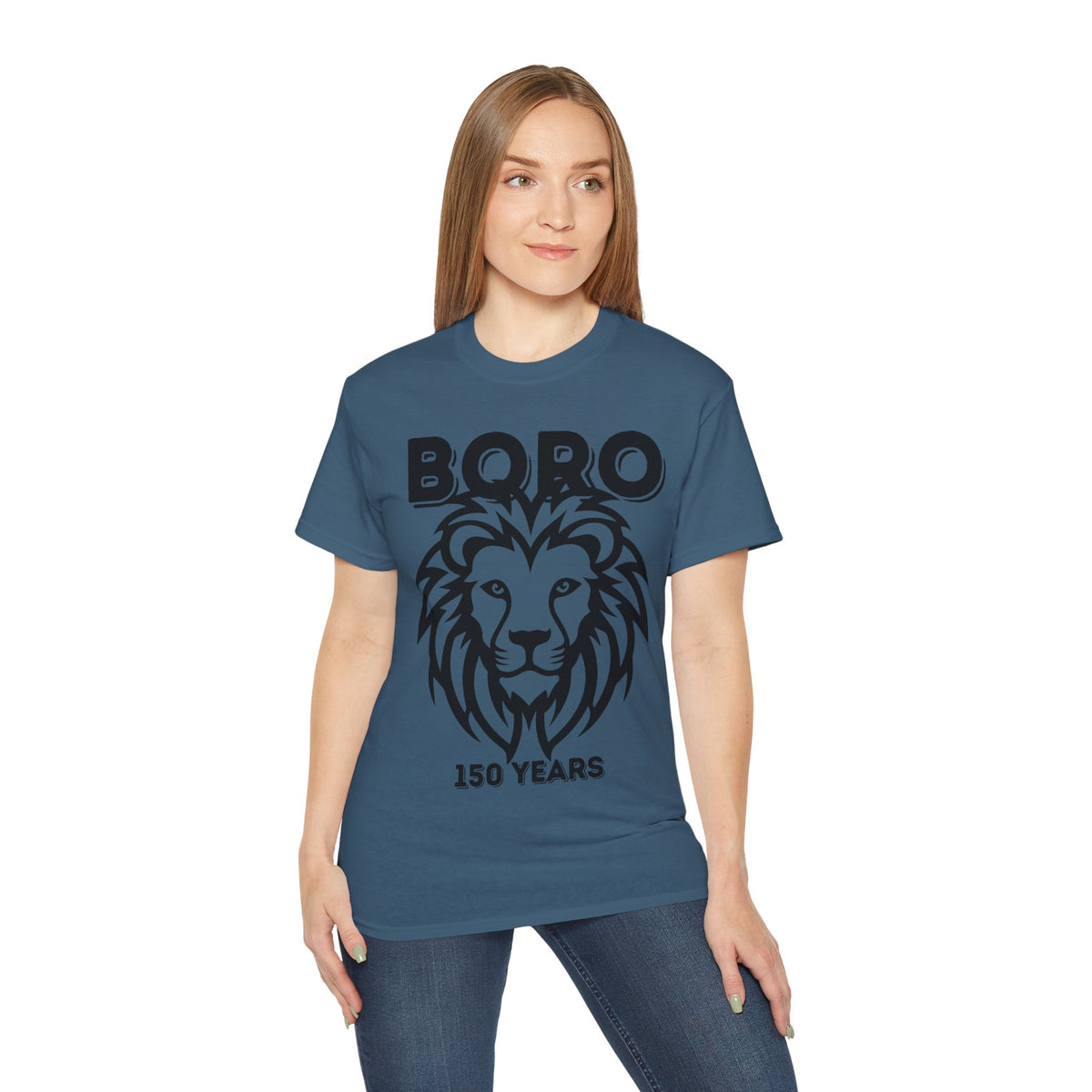 LARGE Black/Red Lion Mascot Tee – BORO 150 Years Commemorative T-Shirt