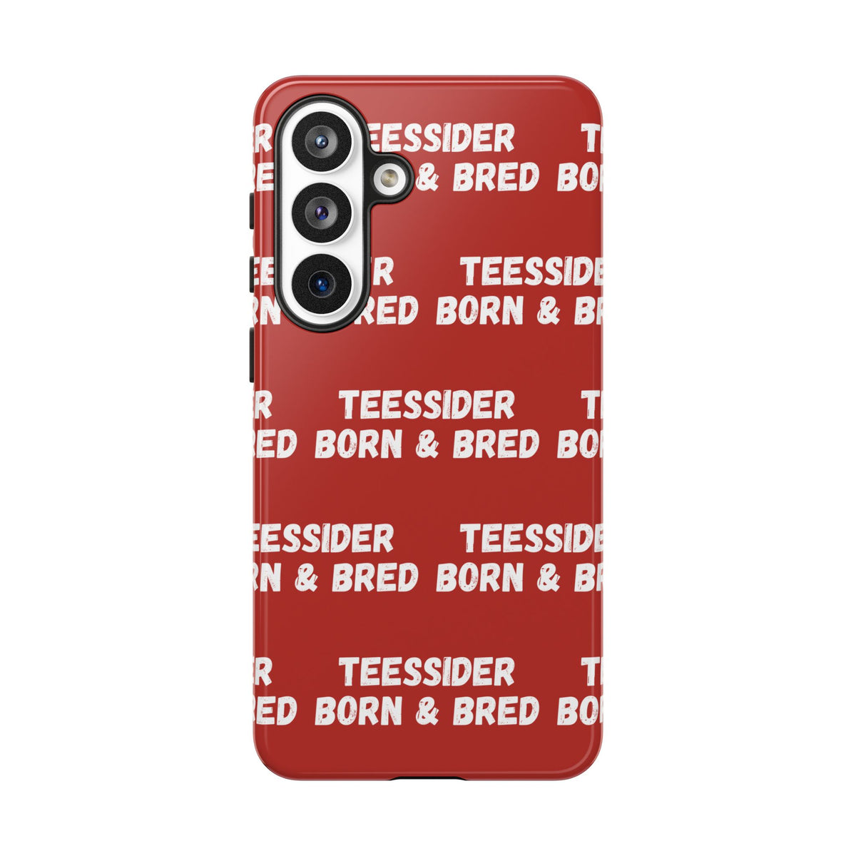 "TEESSIDE BORN & BRED" Phone Case — Red Pattern Tough Case