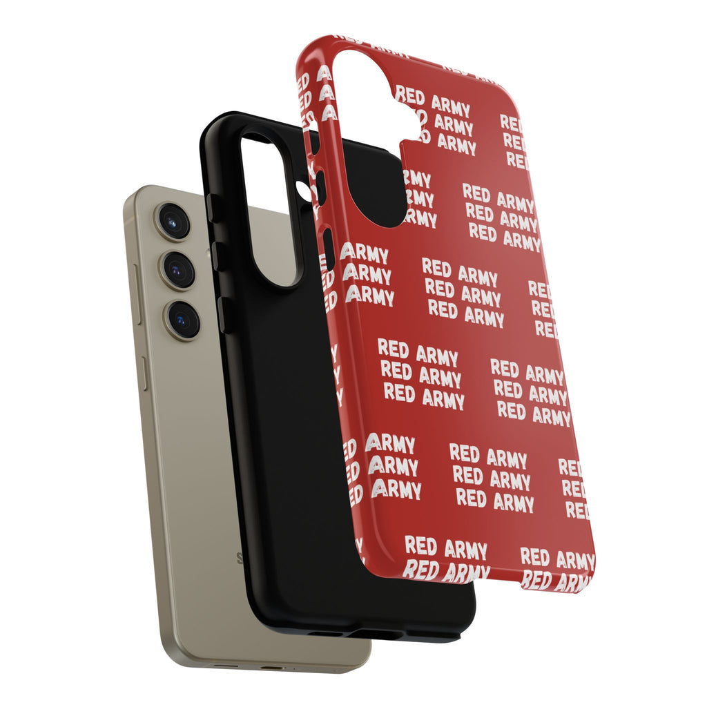 "RED ARMY RED ARMY RED ARMY" Phone Case — Red Pattern Tough Case