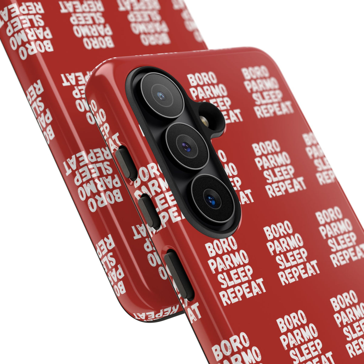 "BORO PARMO SLEEP REPEAT" Phone Case — Red Pattern Tough Case