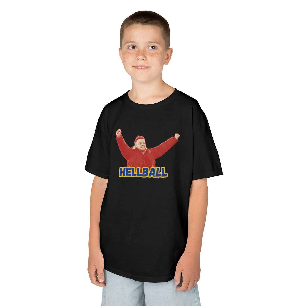 Kids 'HELLBALL' Gaffa Graphic Tee — In Kim we Trust