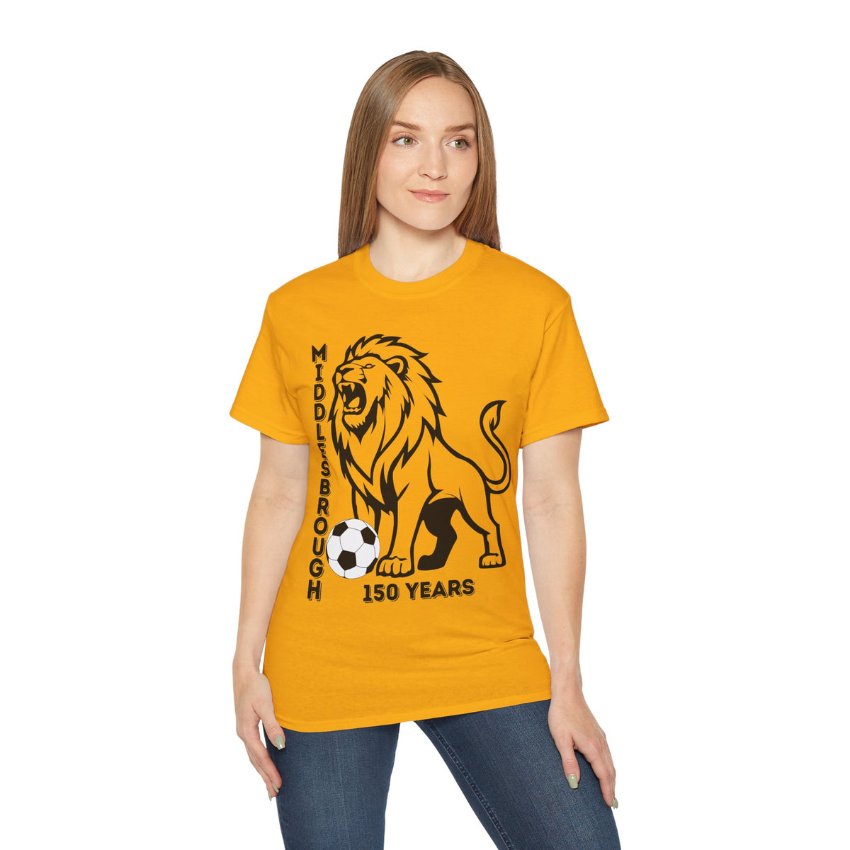Black/Red Middlesbrough 150 Years Lion Football T-Shirt