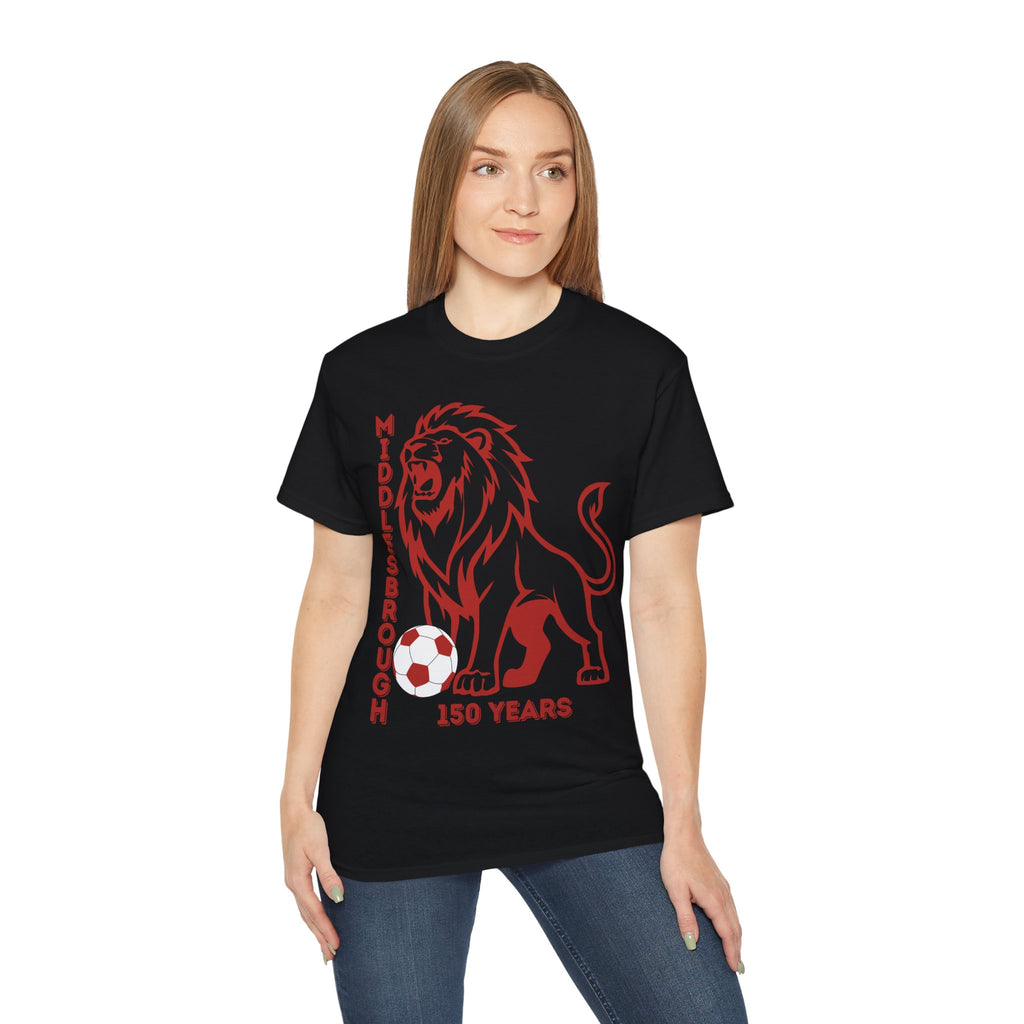 Black/Red Middlesbrough 150 Years Lion Football T-Shirt