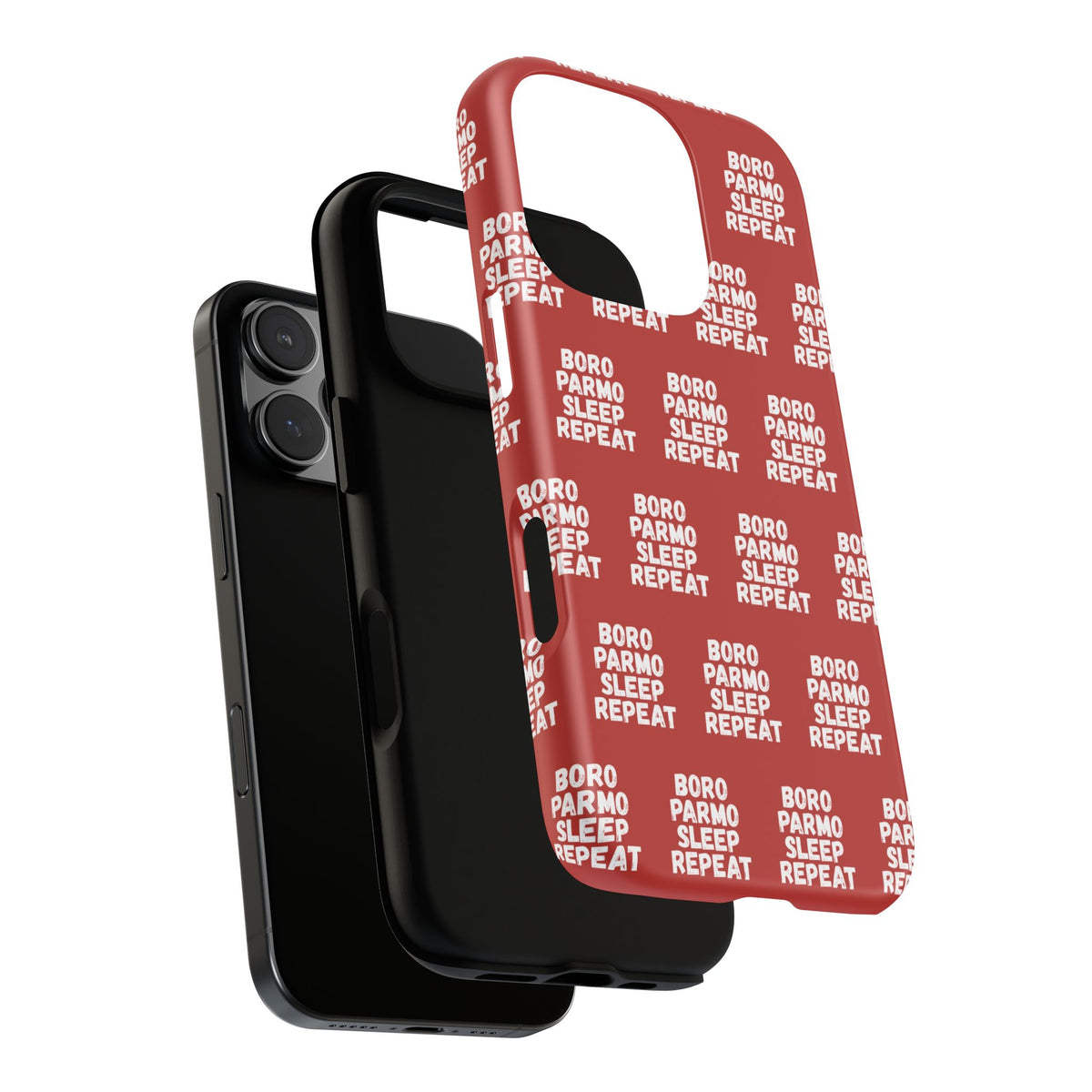 "BORO PARMO SLEEP REPEAT" Phone Case — Red Pattern Tough Case