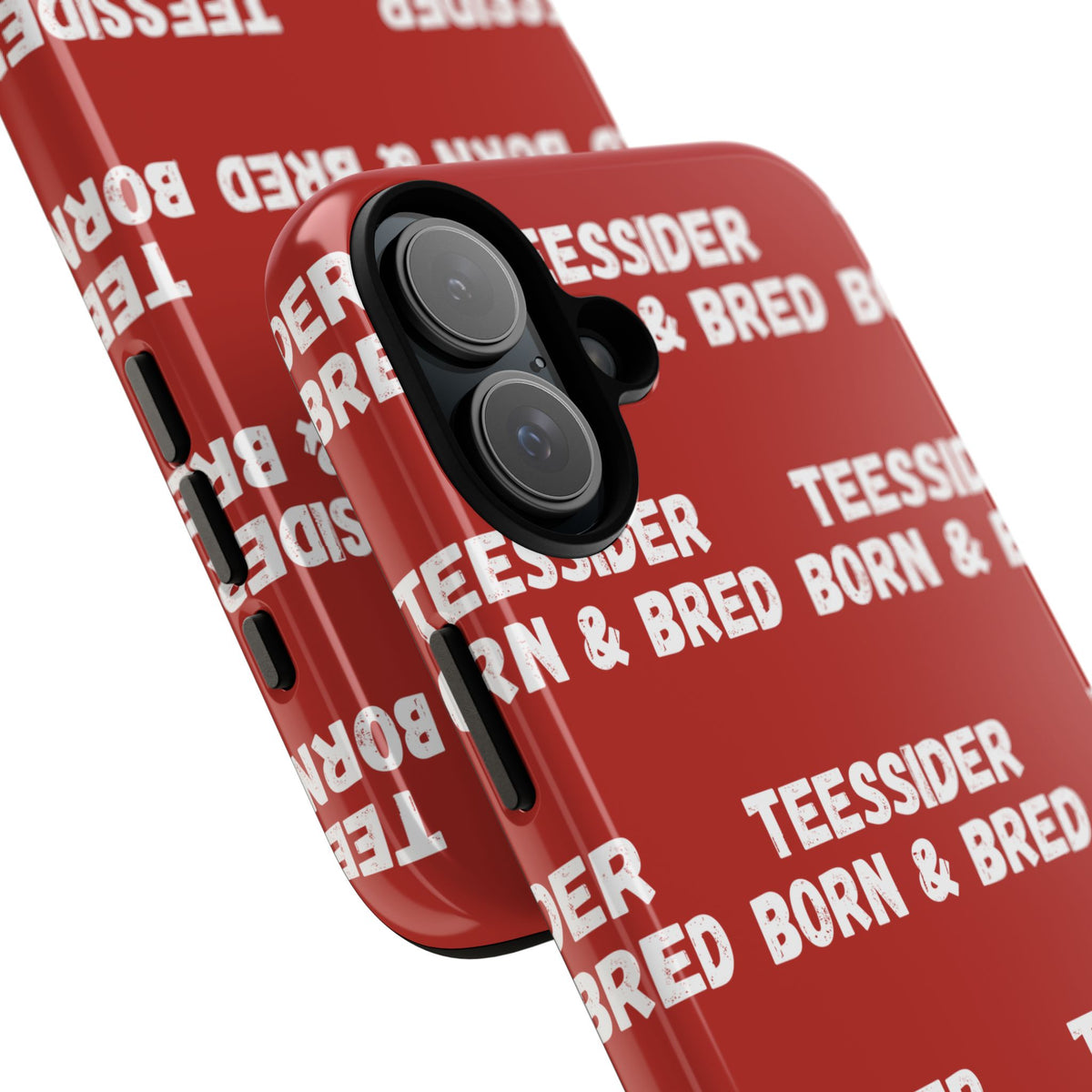"TEESSIDE BORN & BRED" Phone Case — Red Pattern Tough Case