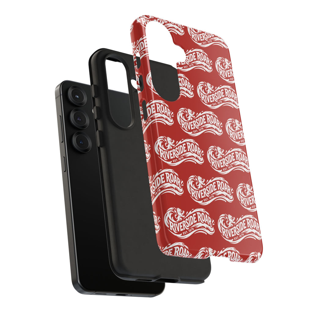 Riverside Roar Patterned Tough Case (White on Red) iPhone & Samsung