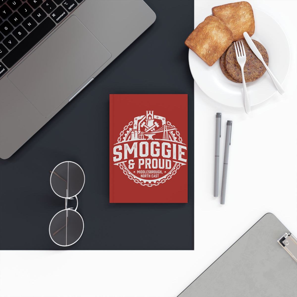 Smoggie & Proud Hardcover Journal — Middlesbrough North East Pride Notebook