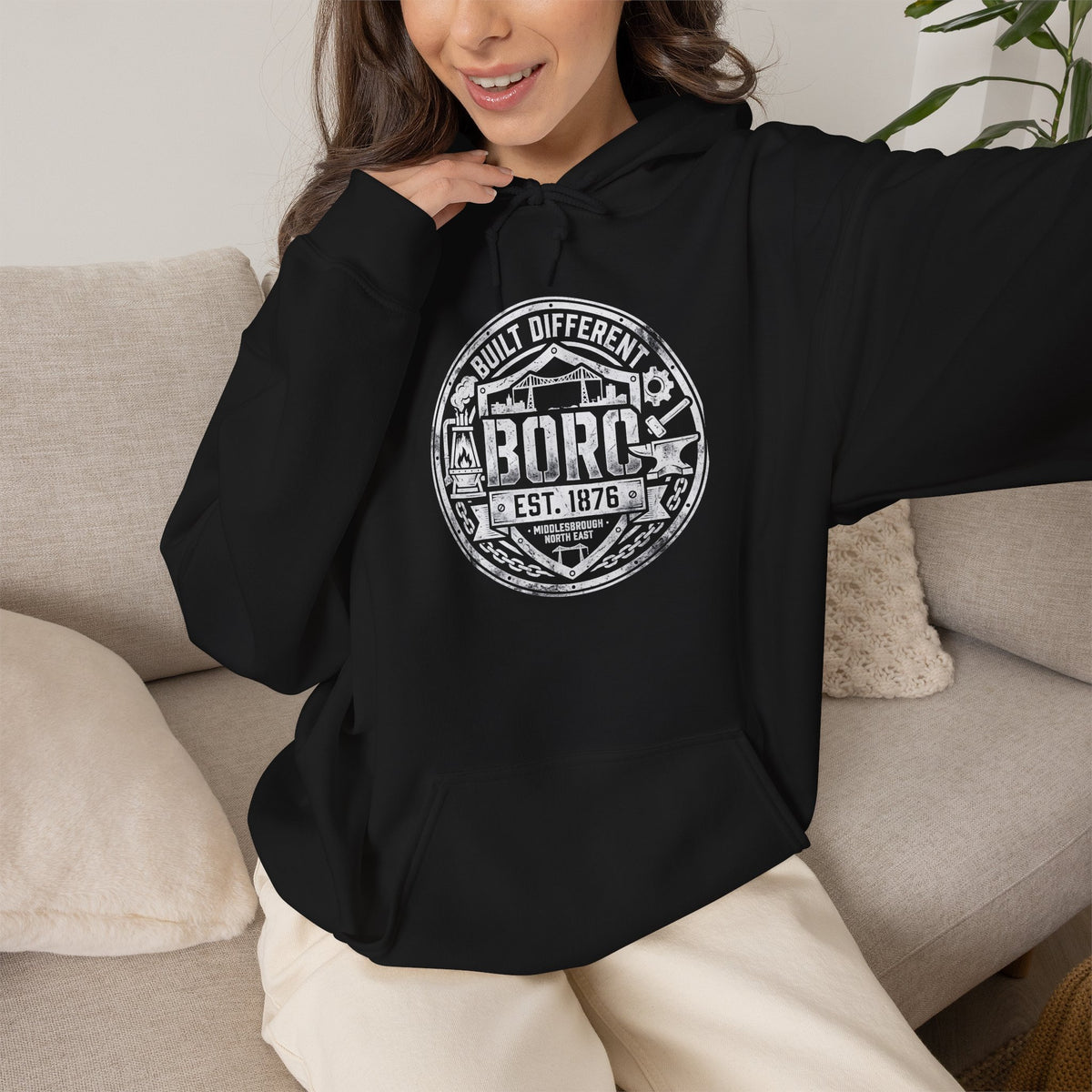 Adult BORO Built Different – Boro Logo Hoodie