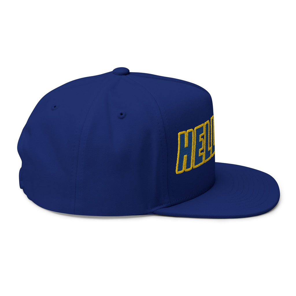 BORO Flat Bill Cap — Embroidered 'HELLBALL' Bold Font Snapback Hat